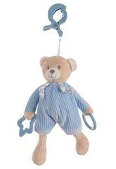 Little Kids Peluche 26 cm. Orso blu Pinza Activity Creaciones Llopis 25646