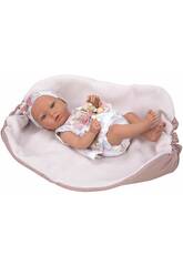 Poupe Reborn 38 cm. Inna rose avec couverture Arias 98106