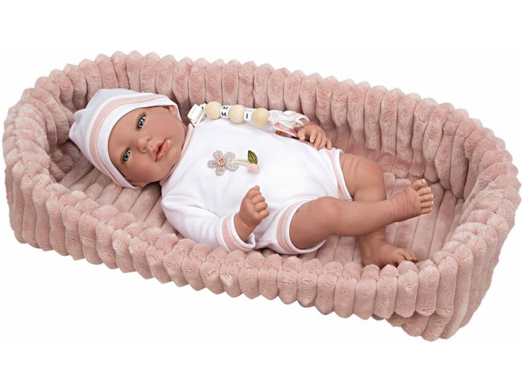 Lola Reborn Baby Puppe 40 cm. mit Tragetasche Arias 98110