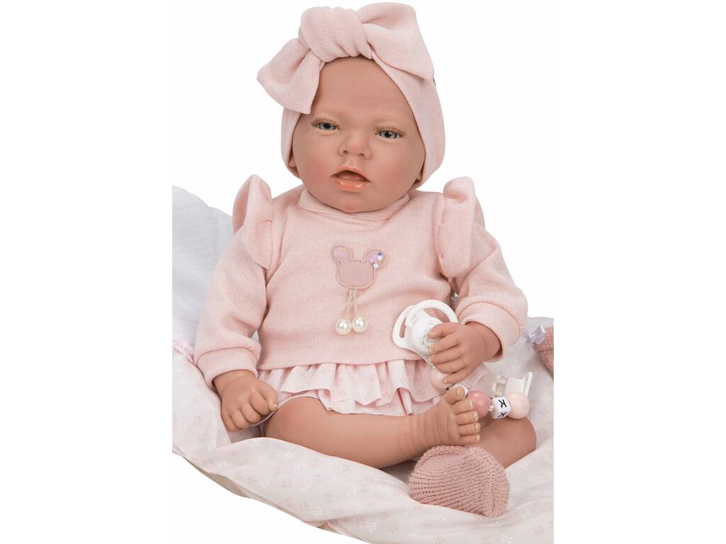 Baby Doll Reborn Alba Pink 40 cm. avec coussin Arias 98121