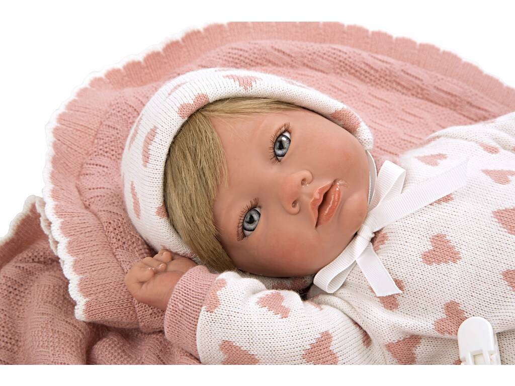 Cristina Reborn Baby Doll Rose 40 cm. avec couverture Arias 98141