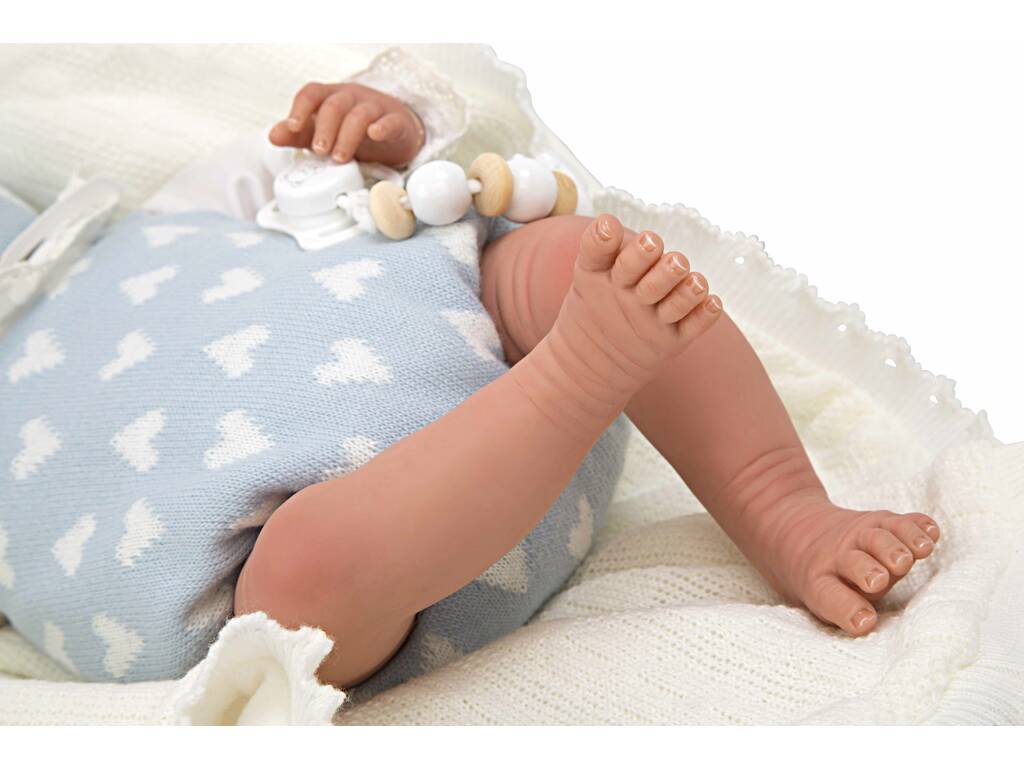 Reborn-Babypuppe Ian Blau 40 cm mit Decke von Arias 98142