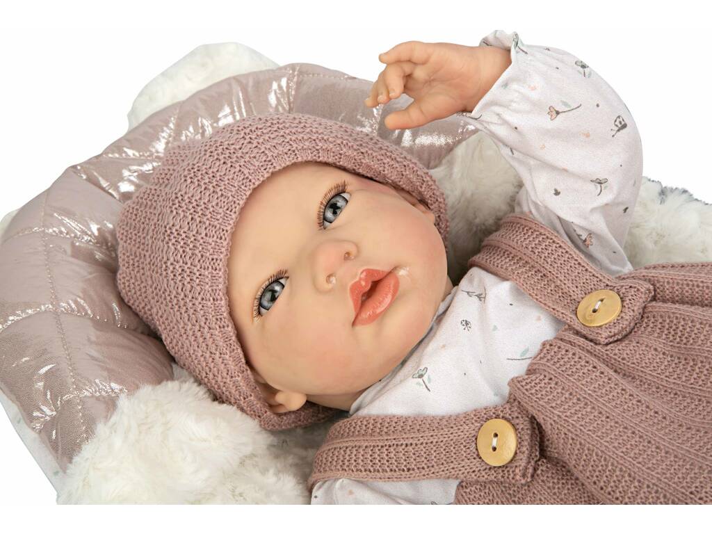 Reborn Puppe 40 cm Sandra Rosa mit Decke Arias 98160