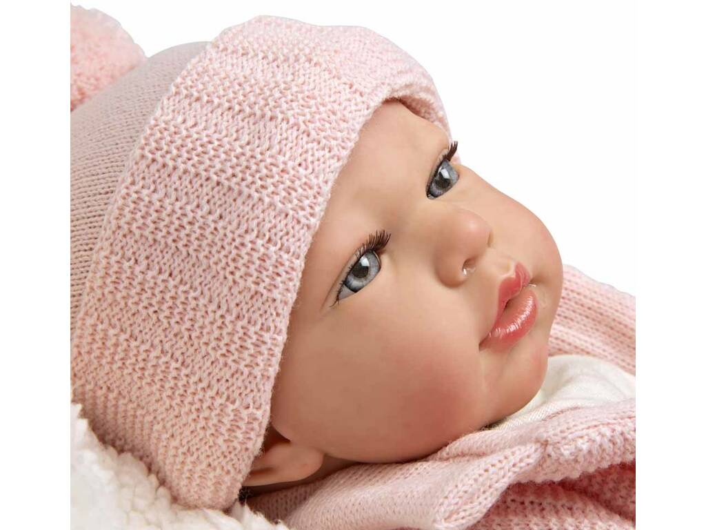 Reborn-Puppe 40 cm. Rosa Marta mit Decke von Arias 98165