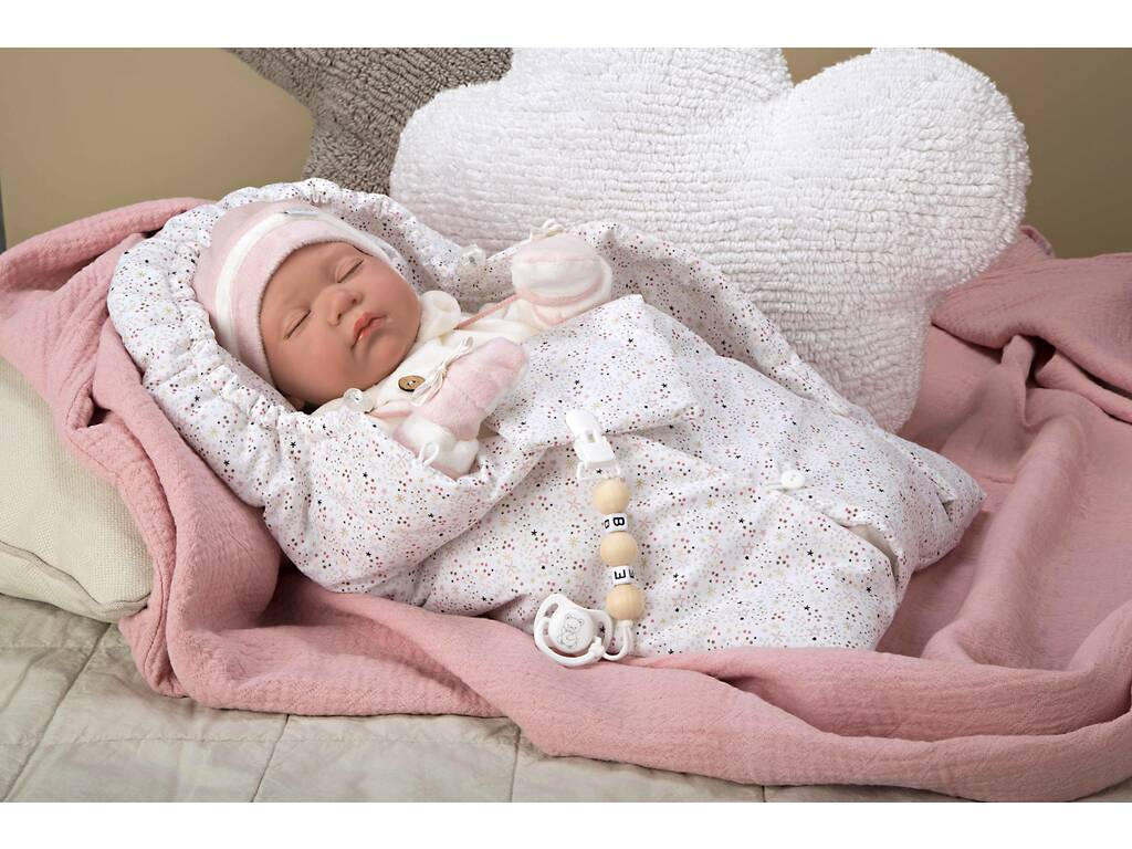 Muñeca Bebé Reborn 45 cm. Macarena con Saco de Dormir Arias 98116