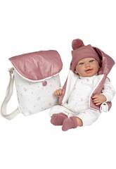 Puppe Baby Elegance Adi Rosa 45 cm mit Rucksack Arias 65376