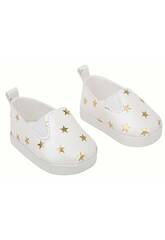 Conjunto Sapatos Brancos com Estrelas para Boneca 40 cm Arias 6381