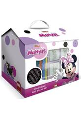 Minnie Caixa com Forma de Casa com 7 Carimbos e 7 Marcadores de Multiprint 9866