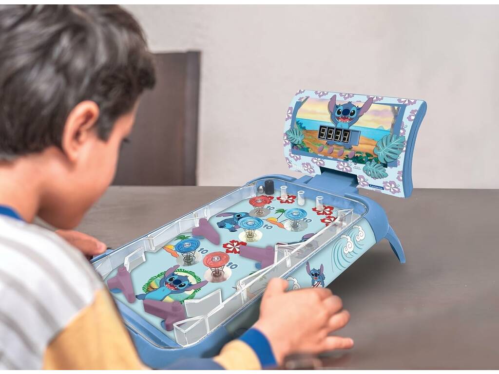 Disney Classics Pinball Eletrónico Stitch com Luzes e Sons Lexibook JG610D