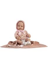 Neugeborenenpuppe Martina 42 cm mit Pullover und Schminkdecke von Berbesa 5500