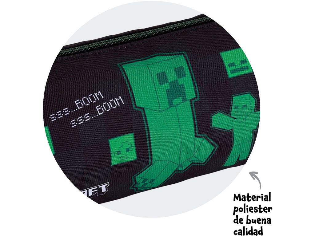 Minecraft Creeper Astuccio rotondo foderato Toybag T106-1045