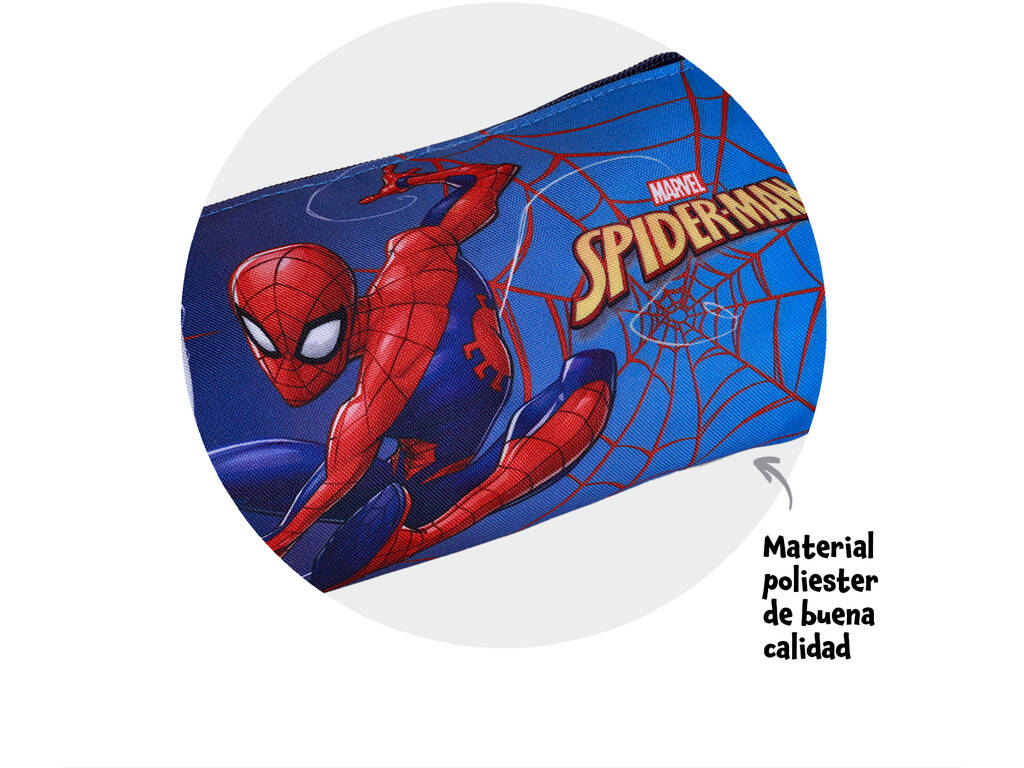 Sac à jouets rond doublé Spiderman Sac fourre-tout rond T106-132