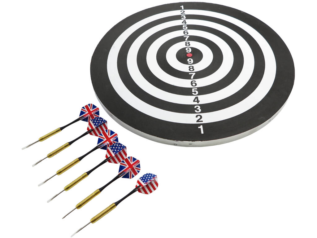 Offizielle 2-in-1-Dartscheibe von 45 cm mit 6 Darts