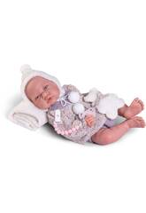 Bambola Beb Sweet Reborn da 42 con Coperta di nappe Antonio Juan 80326