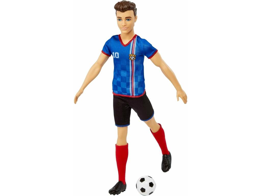 Barbie Berufe Ken Fußballer Blaue Trikot von Mattel HCN15