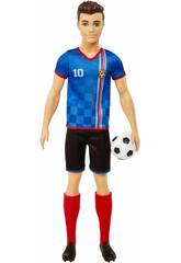 Barbie Berufe Ken Fuballer Blaue Trikot von Mattel HCN15