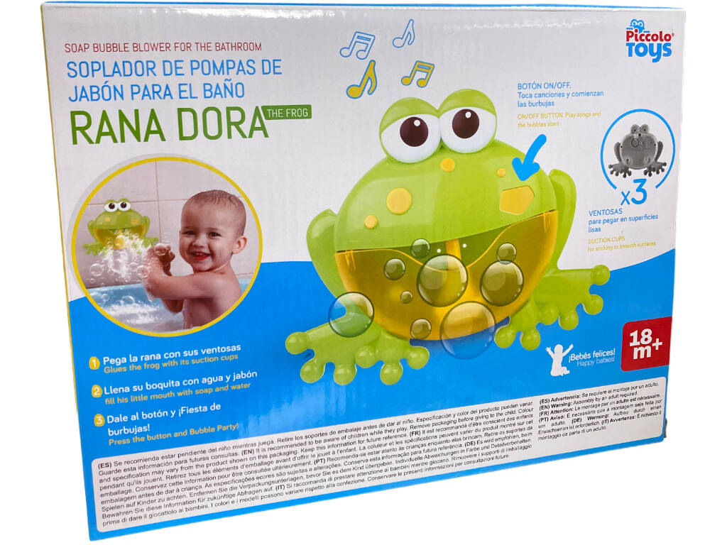 Souffleur de bulles de savon pour la salle de bain Dora Frog avec musique