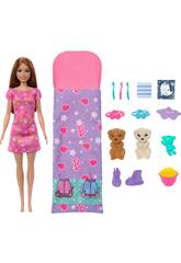 Barbie Mueca Fiesta De Pijamas De Cachorros de Mattel HXN01