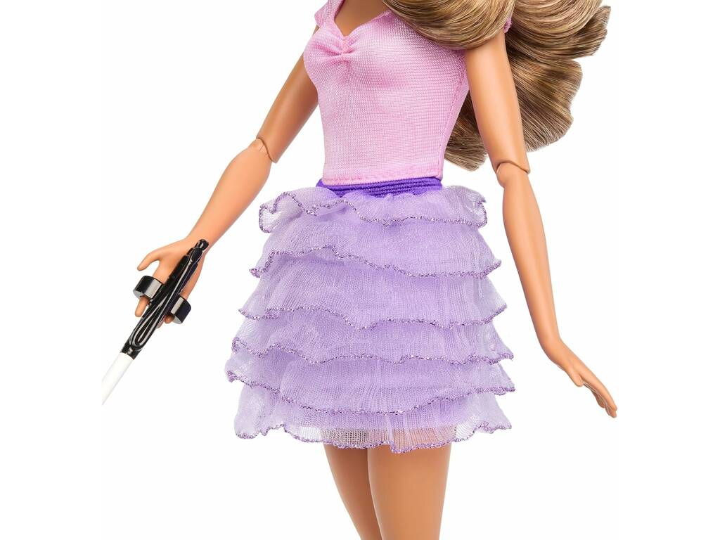 Barbie Fashionista Muñeca Falda Violeta con Volantes