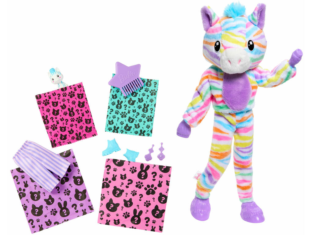 Barbie Cutie Reveal Sogni colorati Bambola Zebra Mattel HRK39