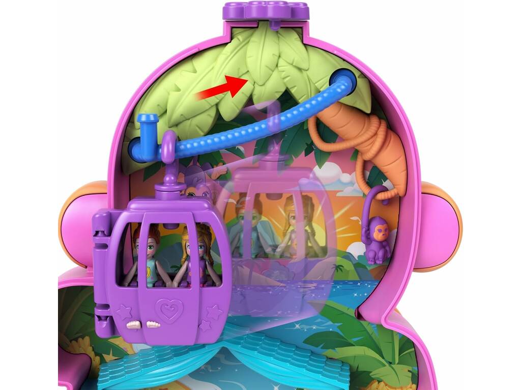 Polly Pocket Astuccio Borsa Mamma Scimmia e Bebè di Mattel HWP04