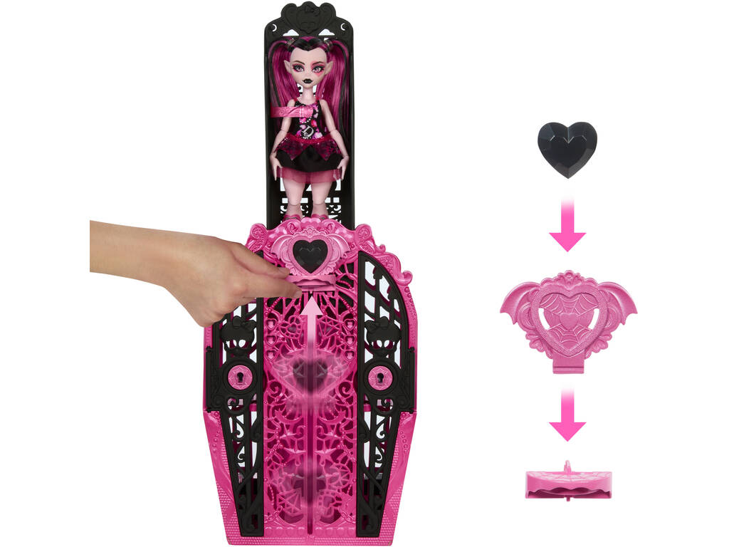 Monster High Skulltimate Secrets Bambola Draculaura con guardaroba Mattel HXH84