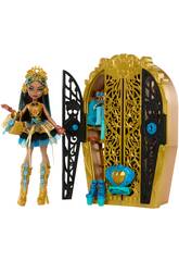 Monster High Skulltimate Secrets Cleo De Nile Puppe mit Kleiderschrank von Mattel HXH86