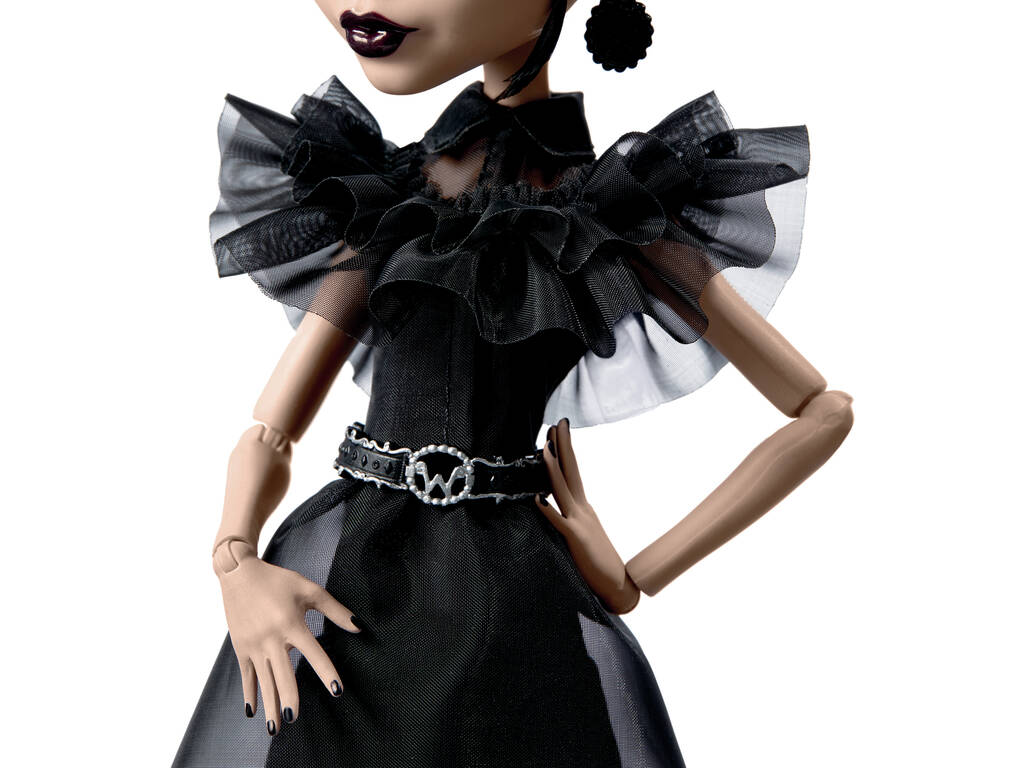 Monster High Wednesday Muñeca Miércoles con Vestido del Baile Rave'n Mattel HXJ03