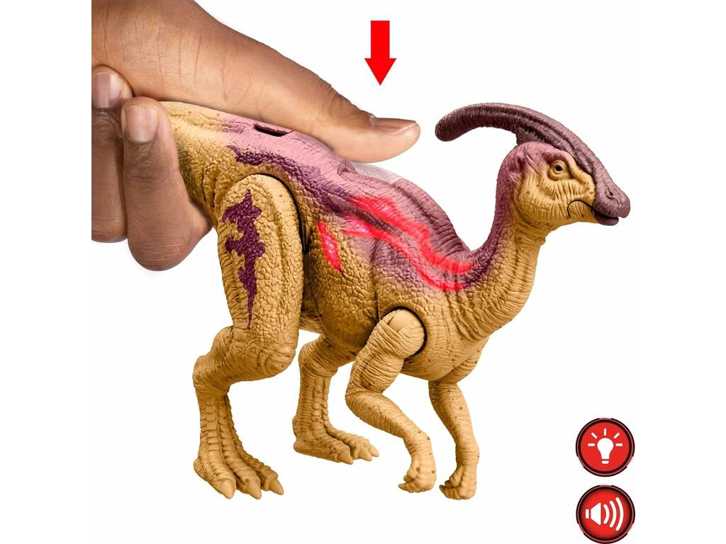 Jurassic World Chaos Theory Figura Parasaurolophus Rugido Salvaje Mattel HTK75