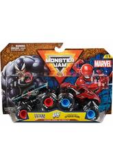 Monster Jam Marvel Pack 2 Vhicules 1:64 Spiderman VS Venom Spin Master 6071942