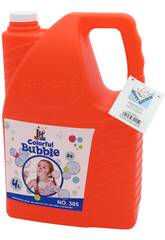 Garrafa Roja con Lquido para Pompas de Jabn 4000 ml