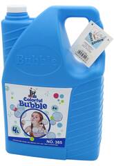 Blaue Flasche mit Flüssigkeit für Seifenblasen von 4000 ml