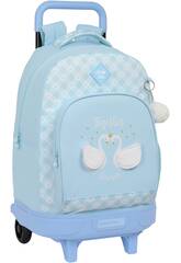 Mochila Grande com Rodas Compacta Extensvel Glowlab Safta 612313918