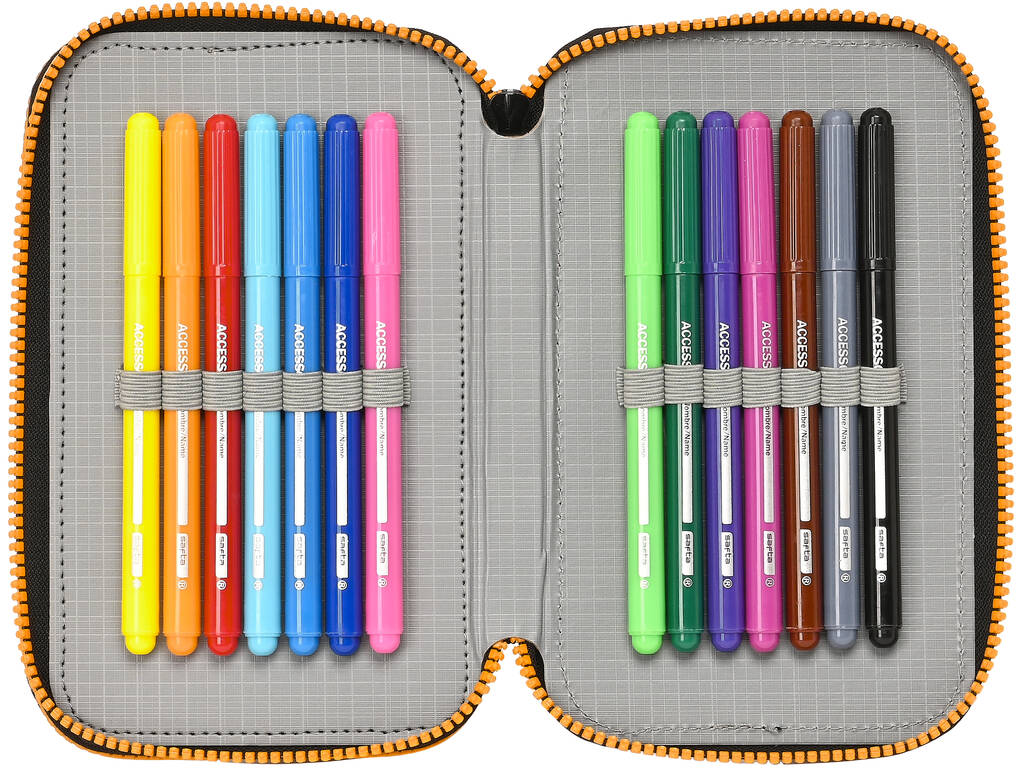 Trousse à crayons triple 36 pièces Naruto par Safta 412394857