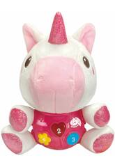 Licorne en peluche 17,5 cm avec sons et lumires par Pelucheto SL88028