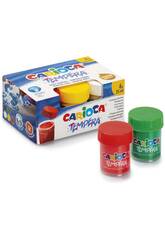 Pack 6 Tempera lavable de qualité supérieure 25 ml. Carioca 40422