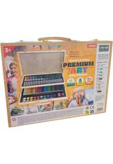 Maletn Dibujo Artstico de Madera Premium Art 2 Pisos con 108 Piezas