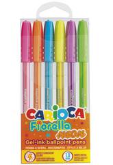 Pack 6 penne gel Fiorella Neon Carioca 43365