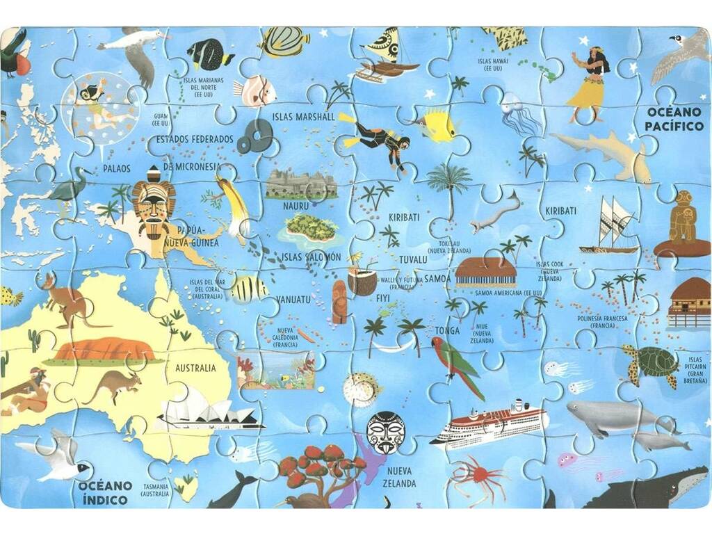 Livre Atlas Puzzle du Monde. Les Continents