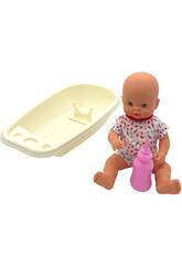 35 cm groe Pip Babypuppe mit Badewanne und Flschchen