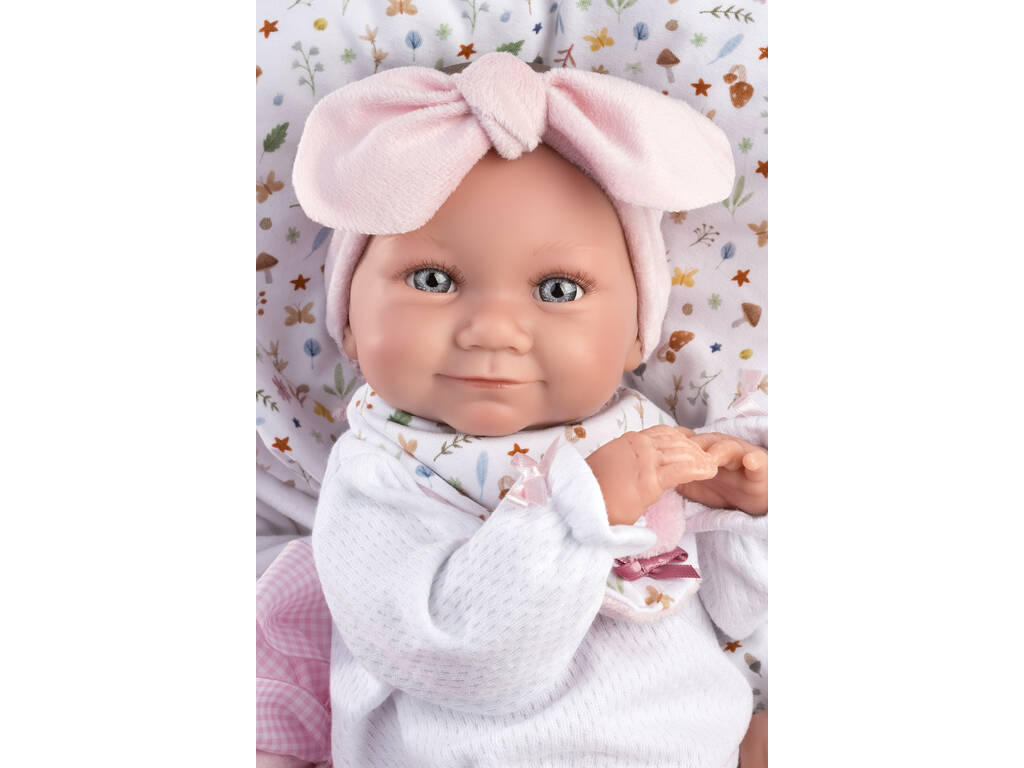 Muñeca Bebé Tina Recién Nacida Saquito Rosa de 40 cm. Llorens 73801