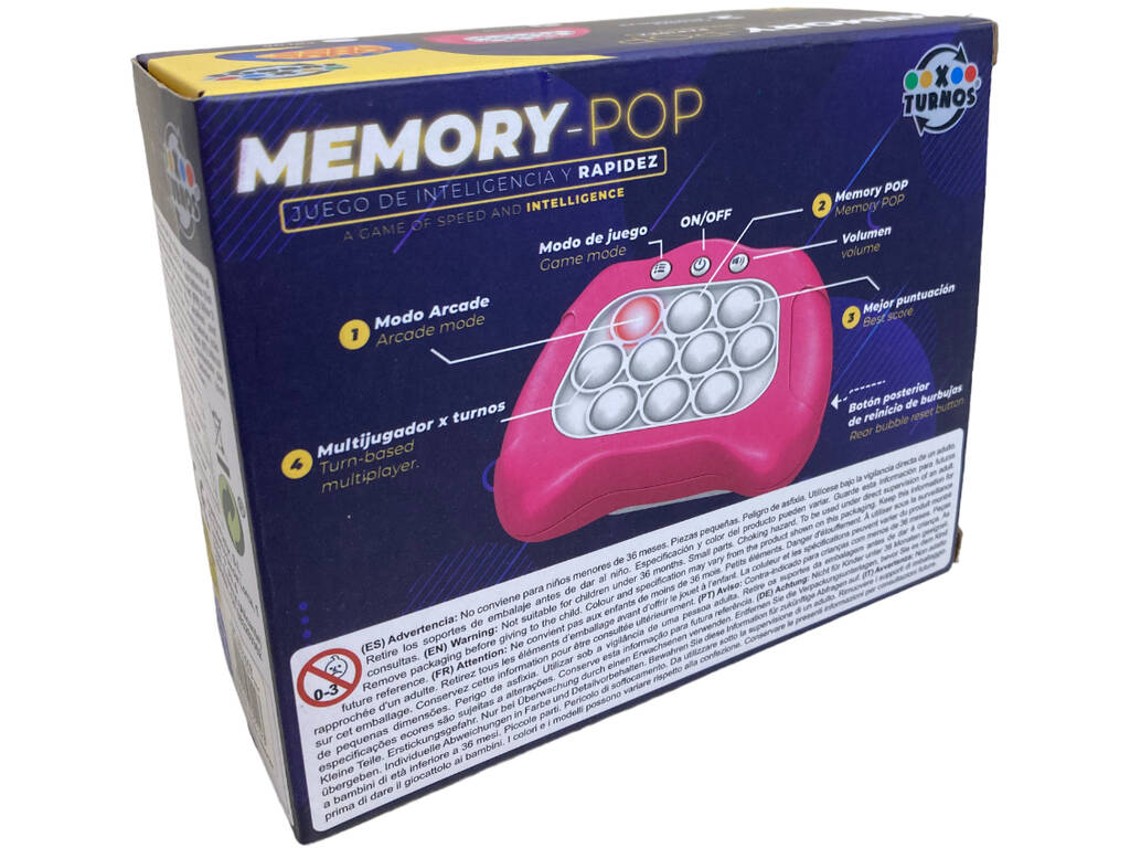 Memory Pop It Azul Jogo de Inteligência e Rapidez