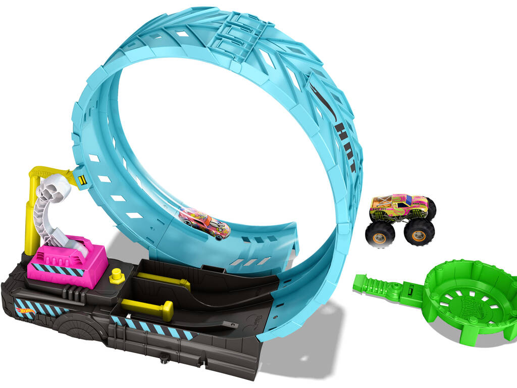 Hot Wheels Monster Trucks Glow In The Dark Epische Looping-Herausforderung Mattel HBN02