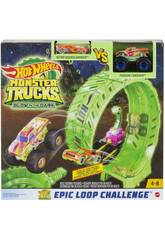 Hot Wheels Monster Trucks Glow In The Dark Reto de Loopings picos Mattel HBN02