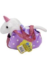 Peluche Licorne dans un sac de transport