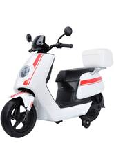 Moto a batteria 12V Bianco con luce