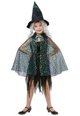 Costume Strega Brillante Bambina Taglia M