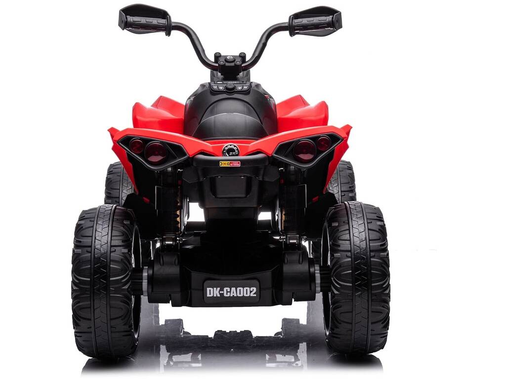 Quad à batterie rouge 12V avec radiocommande et lumières