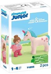 Playmobil Junior Figur Mdchen und Einhorn 71893