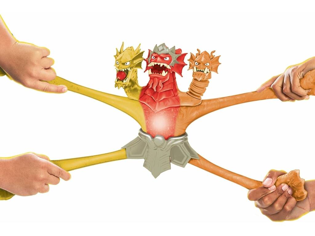 Heroes Of Goo Jit Zu Stretch Zu Strikers Figure King Hydra Lava Fury 3 en 1